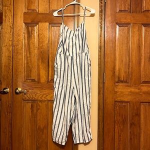 Old Navy Blue and White Striped Romper